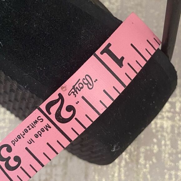 🩴Havaianas Black Wedge Flip Flops rhinestone basketball embellishments EUC Sz 7 - Picture 6 of 6